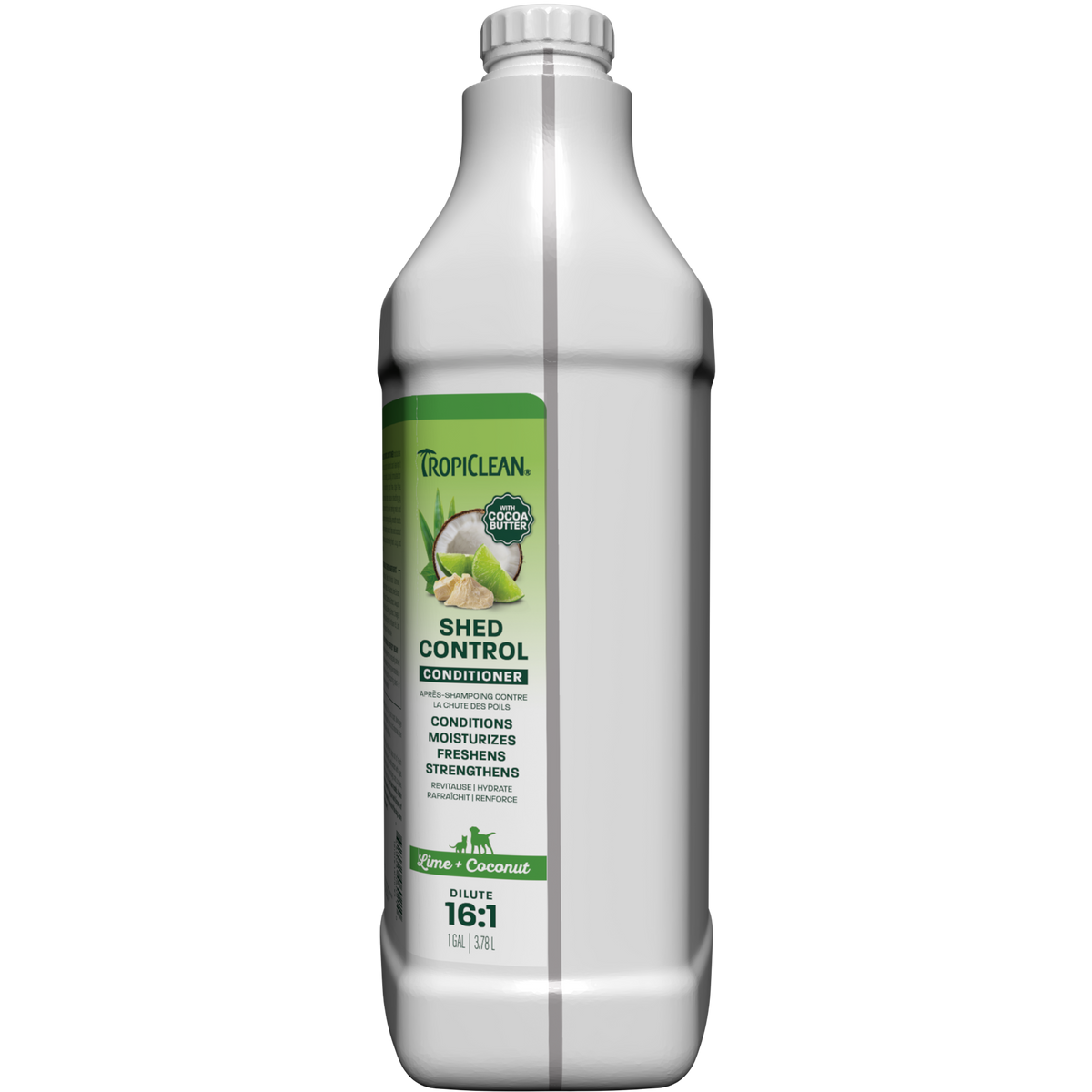 TropiClean Lime + Coconut Shed Control Pet Conditioner, 1 gal