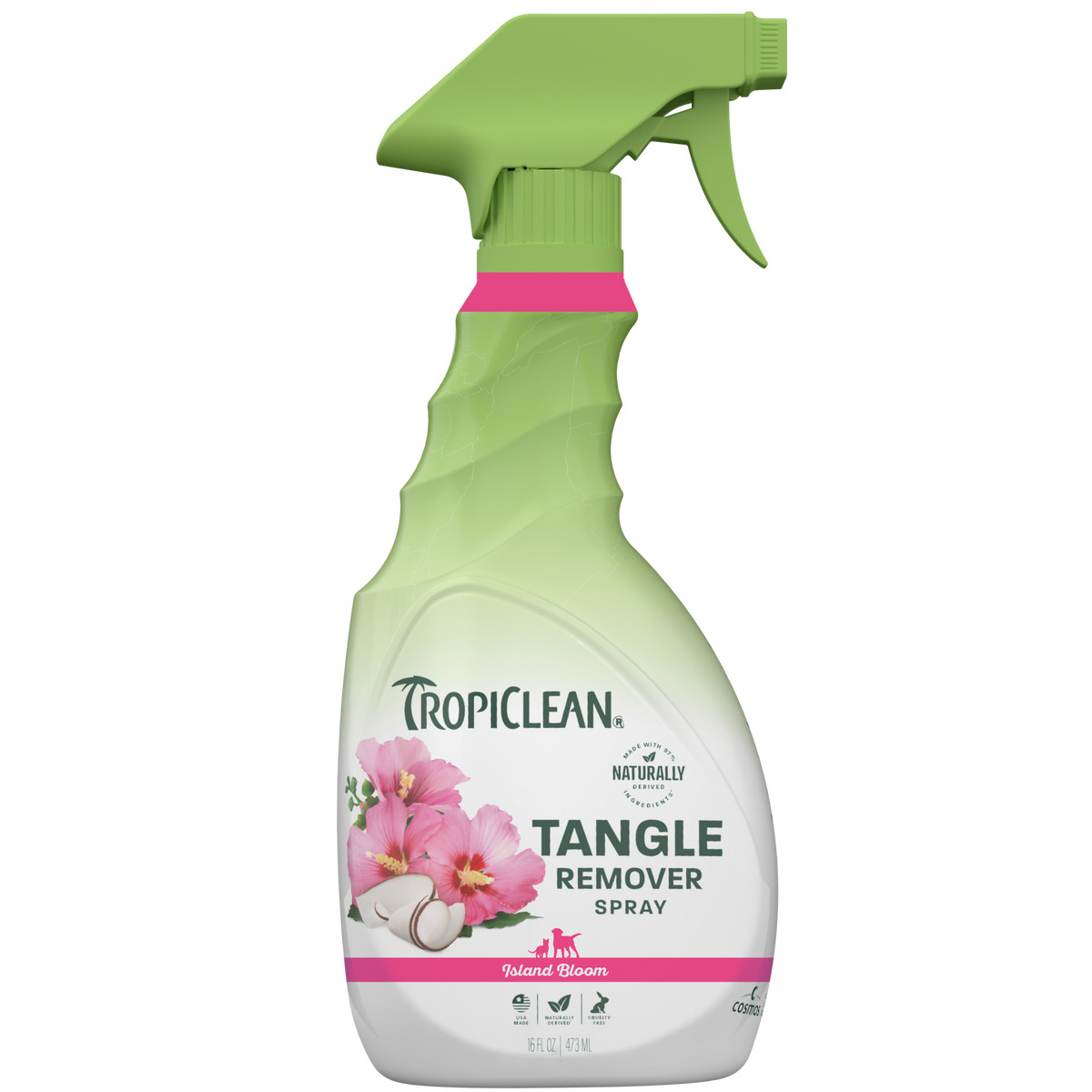 TropiClean Island Bloom Tangle Remover Pet Spray, 16oz