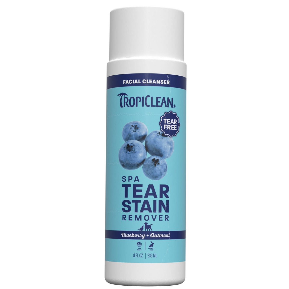 TropiClean Blueberry + Oatmeal Spa Tear Stain Remover, 8oz