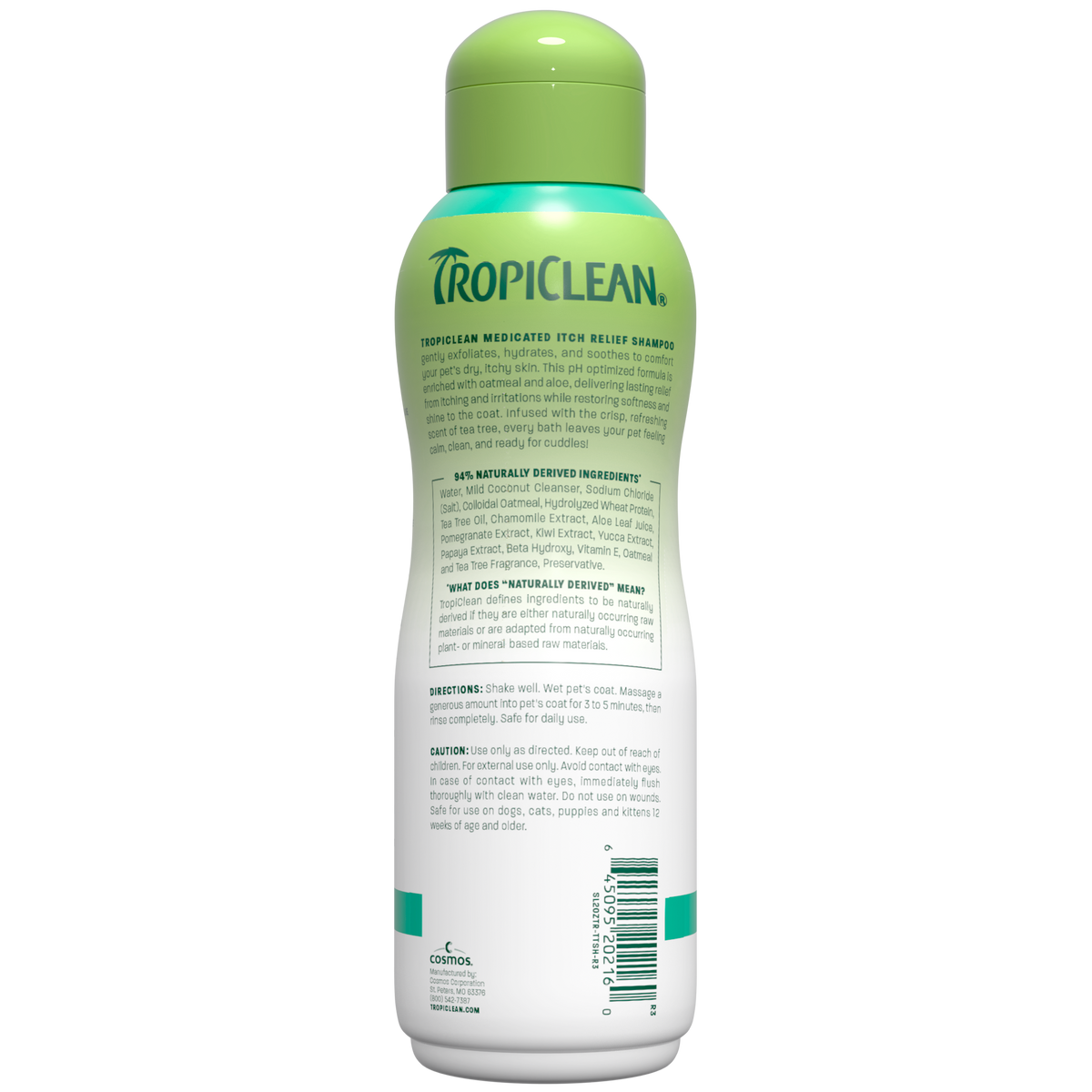 TropiClean Oatmeal + Tea Tree Medicated Itch Pet Shampoo, 20oz