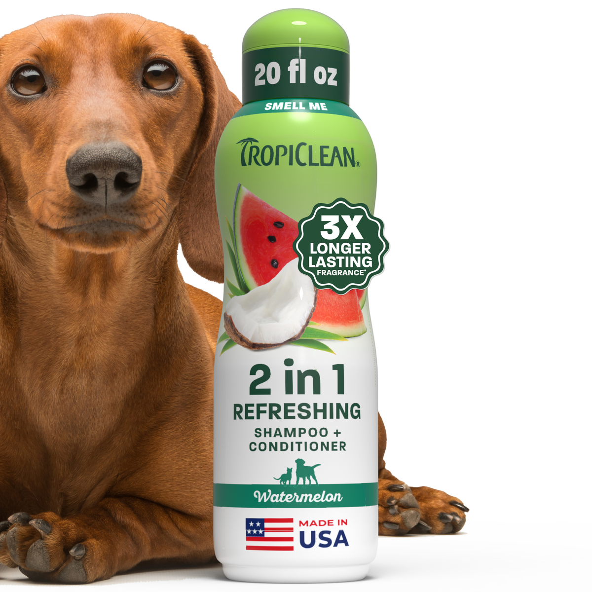 TropiClean Watermelon Refreshing Pet Shampoo & Conditioner, 20oz