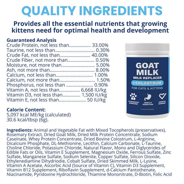 Under the Weather Milk Replacer w Colostrum & Goat - Kitten