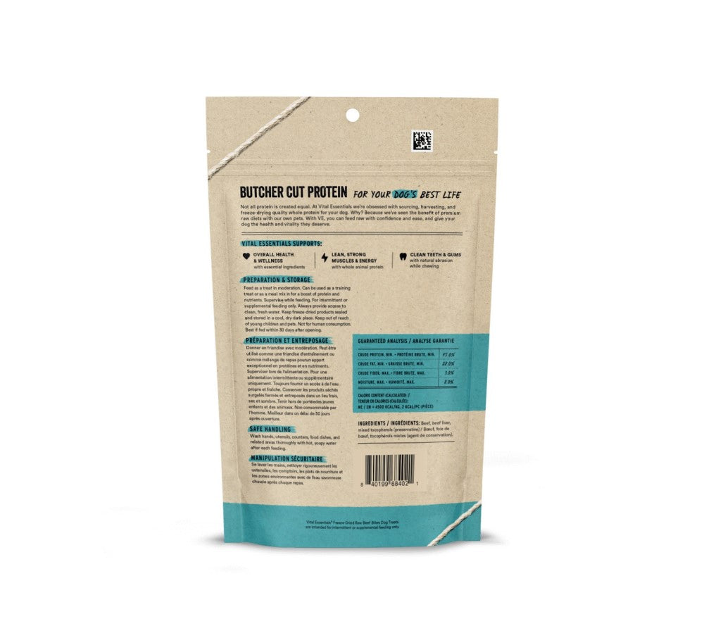 Vital Essentials® Freeze-Dried Beef Bites Dog Treats, 2.5 oz