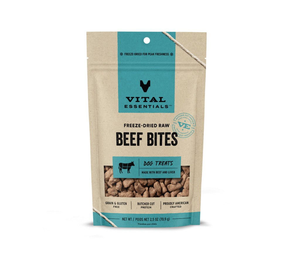 Vital Essentials® Freeze-Dried Beef Bites Dog Treats, 2.5 oz