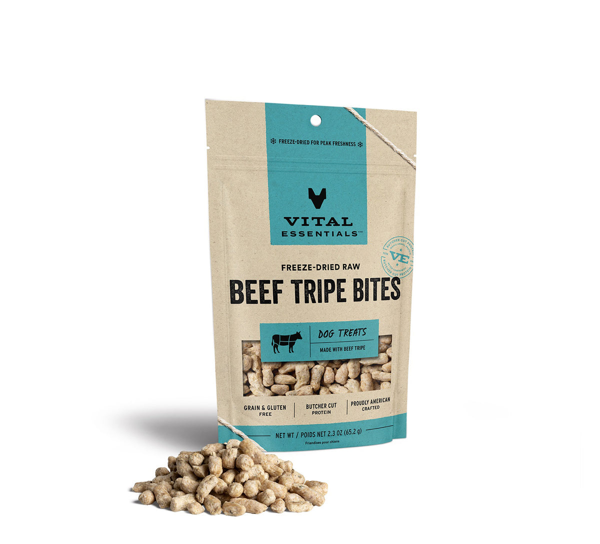 Vital Essentials® Freeze-Dried Beef Tripe Bites Dog Treats, 2.3 oz