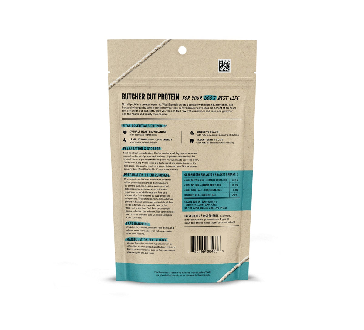 Vital Essentials® Freeze-Dried Beef Tripe Bites Dog Treats, 2.3 oz