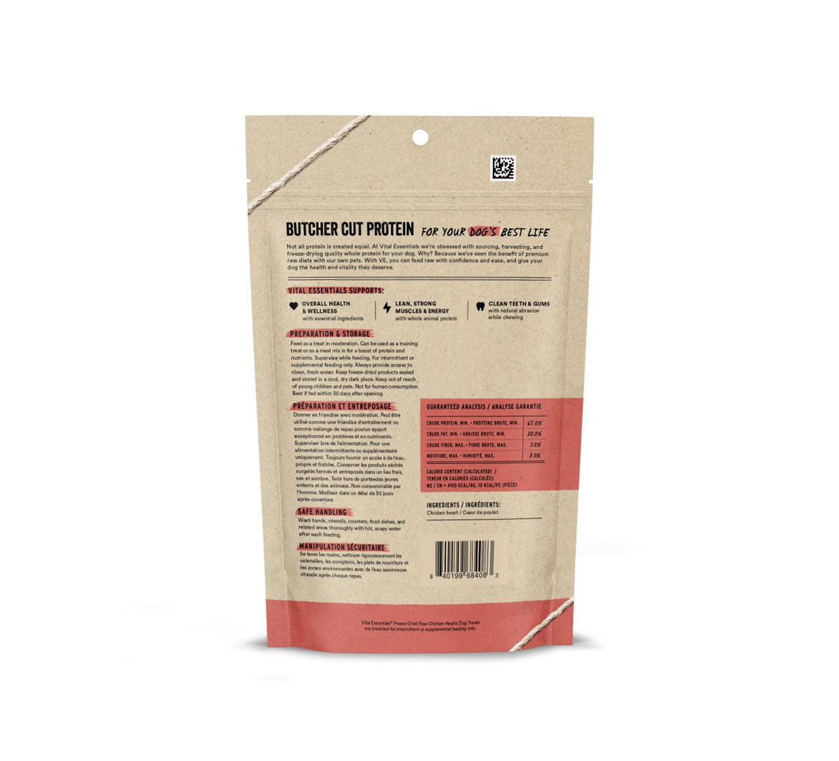 Vital Essentials® Freeze-Dried Chicken Hearts Dog Treats, 3.75 oz