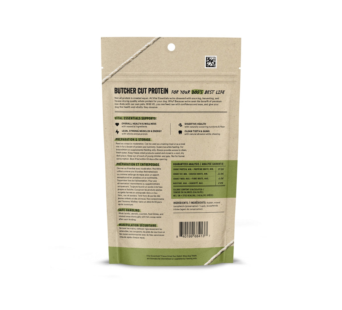 Vital Essentials® Freeze-Dried Rabbit Bites Dog Treats, 2 oz
