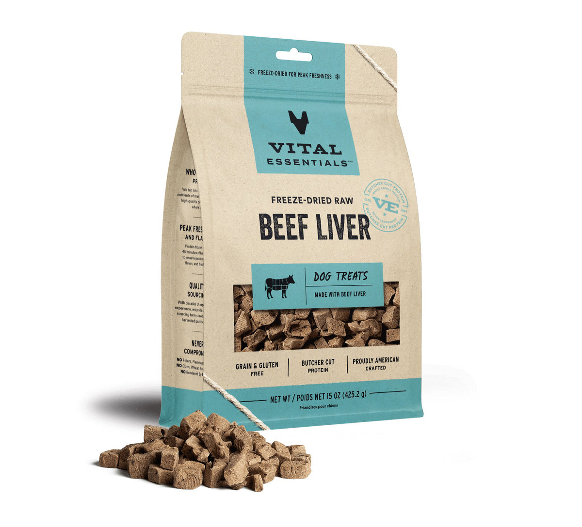 Vital Essentials® Freeze-Dried Raw Beef Liver Dog Treats, 15 oz