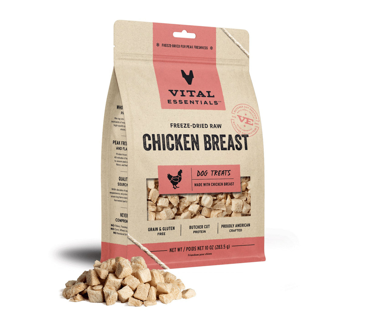 Vital Essentials® Freeze-Dried Raw Chicken Breast Dog Treats, 10 oz