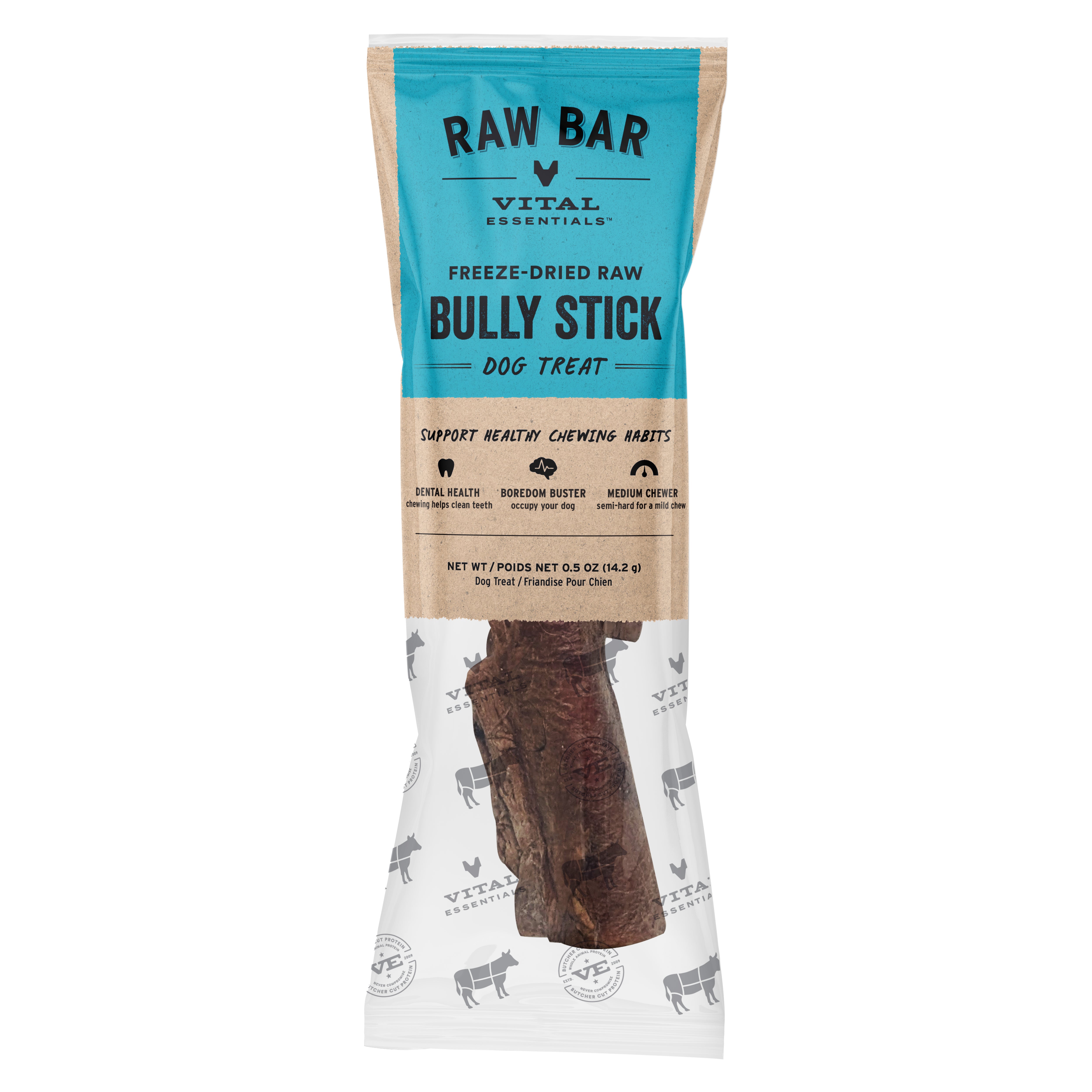 Vital Essentials® RAW BAR Freeze-Dried Raw Bully Stick Dog Treat, 0.5 oz
