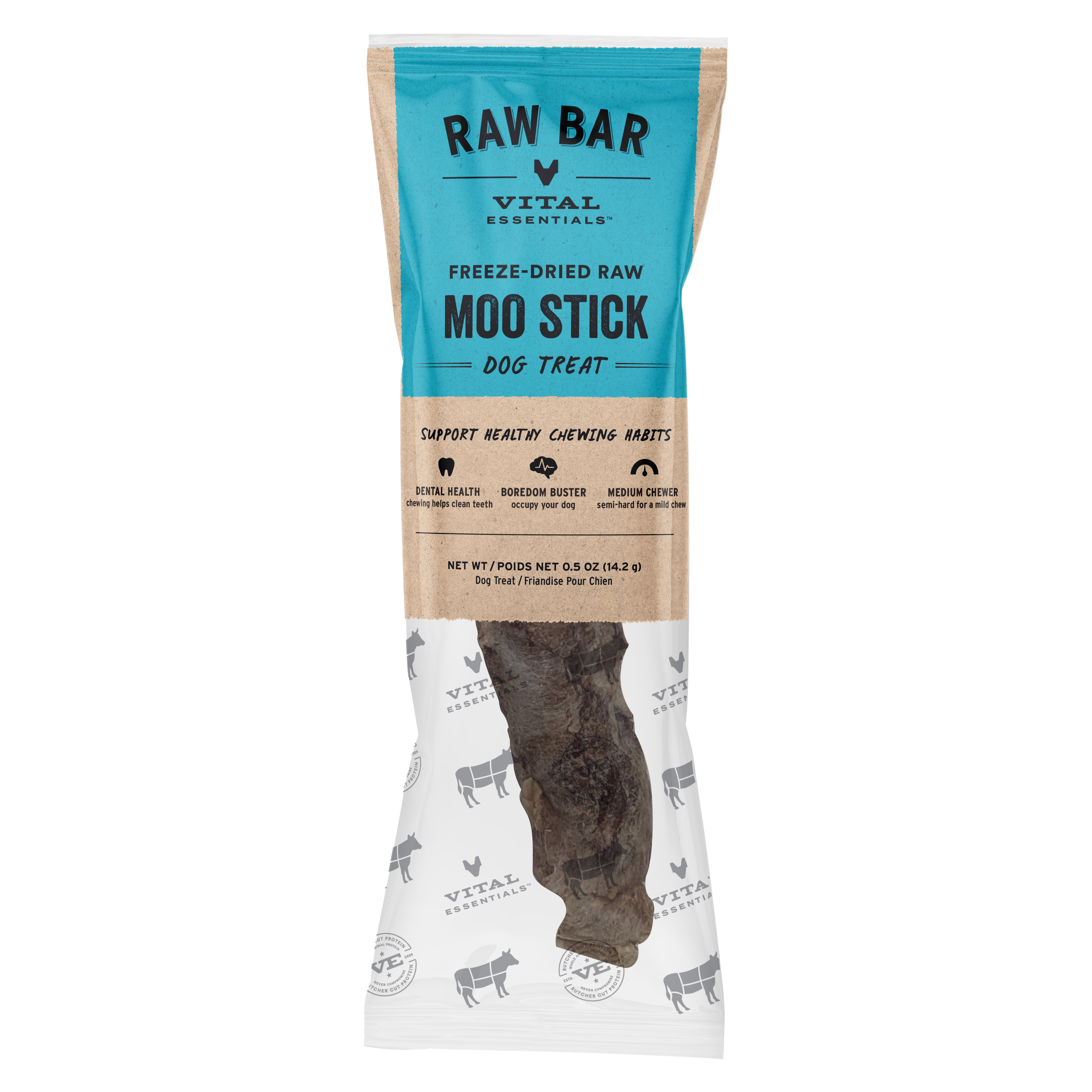 Vital Essentials® RAW BAR Freeze-Dried Raw Moo Stick Dog Treat, 0.5 oz