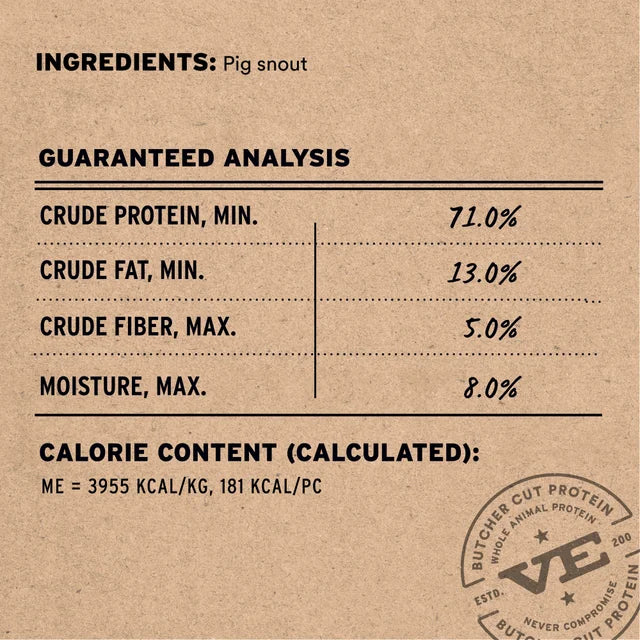 Vital Essentials® RAW BAR Freeze-Dried Raw Pig Snout Dig Treat 1 oz