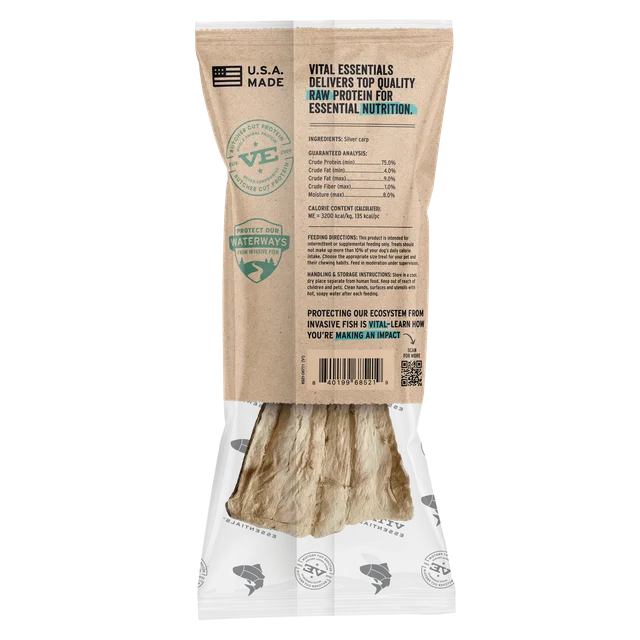 Vital Essentials RAW BAR Freeze-Dried Raw Silver Carp Filet Dog Treat, 1.12 oz