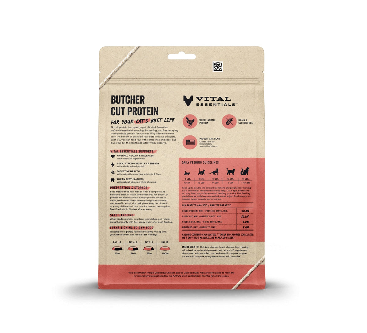 Vital Essentials® Freeze-Dried Raw Chicken Entree Cat Food Mini Nibs, 12 oz