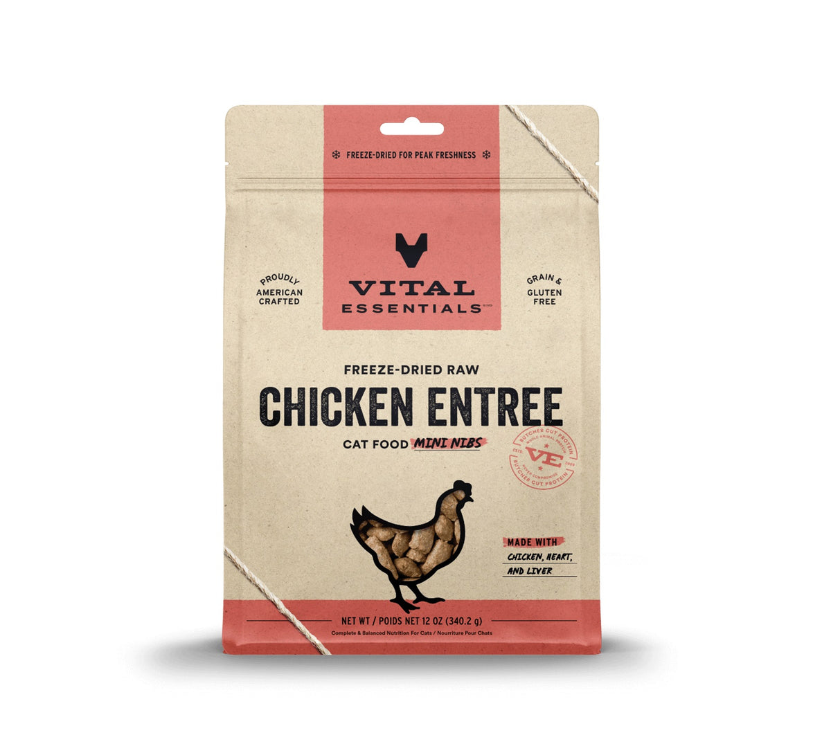 Vital Essentials® Freeze-Dried Raw Chicken Entree Cat Food Mini Nibs, 12 oz