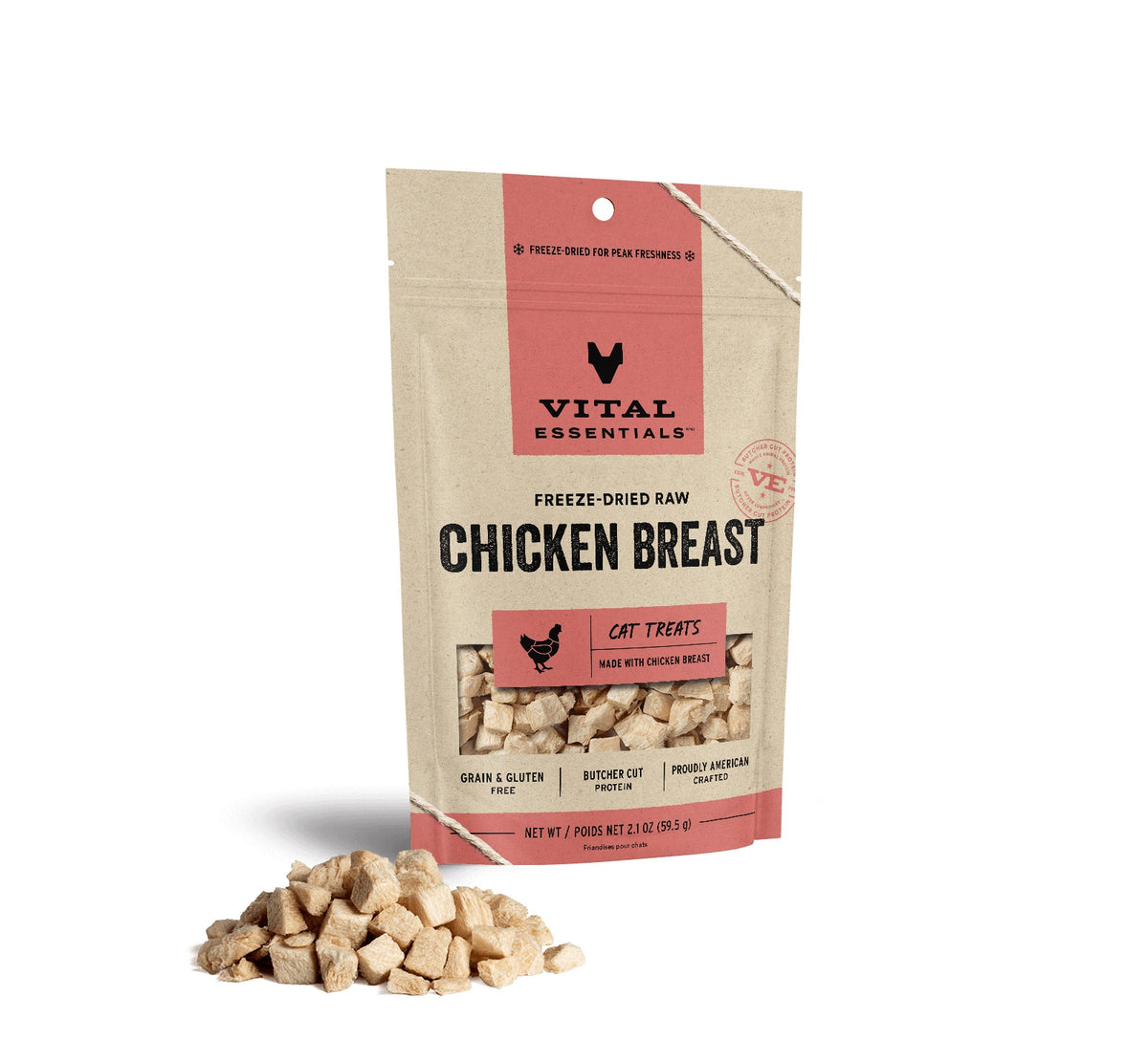 Vital Essentials® Freeze-Dried Raw Chicken Breast Cat Treats, 2.1 oz