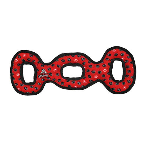 VIP Tuffy Ultimate 3 Way Tug Paw Dog Chew Toy Red 24"