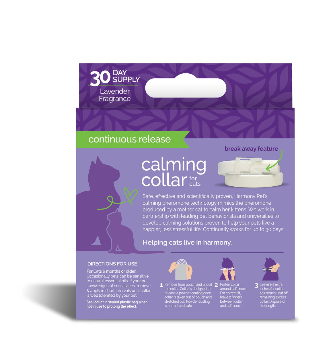 Vetality Harmony Pet Calming Collar for Cats