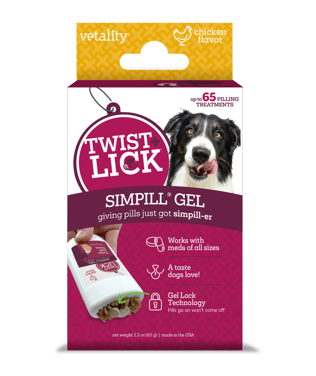 Vetality Twist & Lick SimPill Chicken Flavor 2.3 oz (65g)