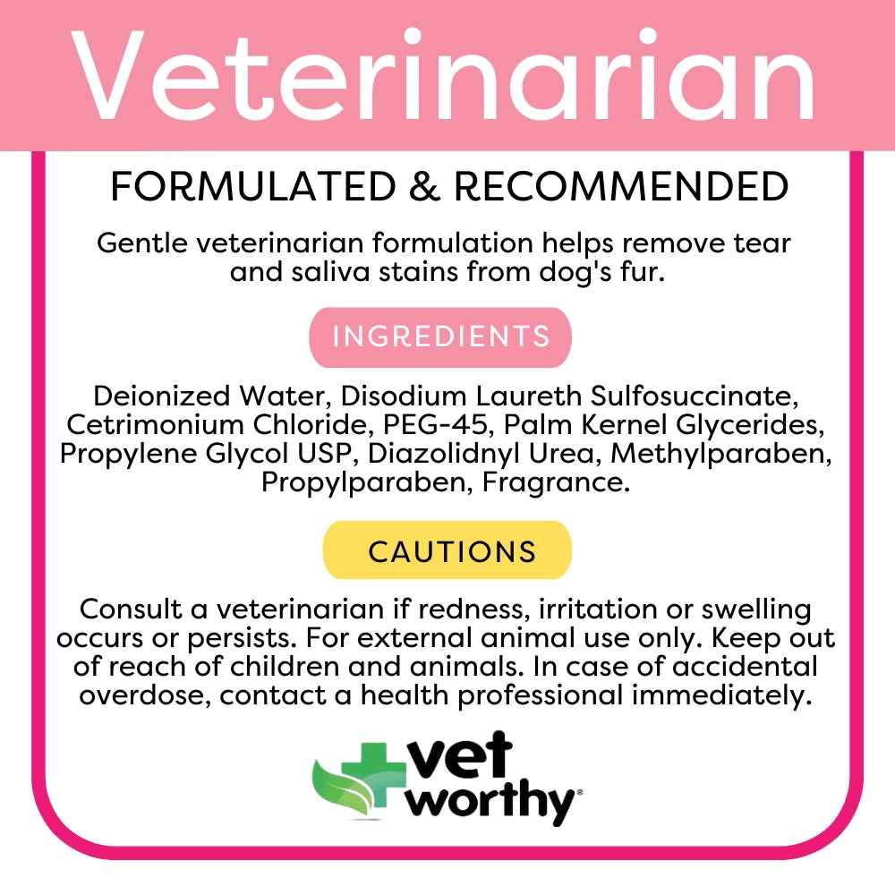 Vet Worthy Tear Stain Wipes 60ct