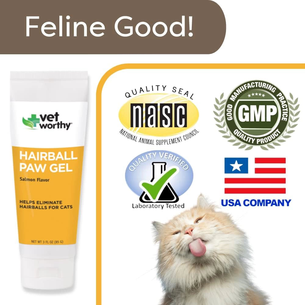 Vet Worthy - 5 oz Hairball Paw Gel Feline