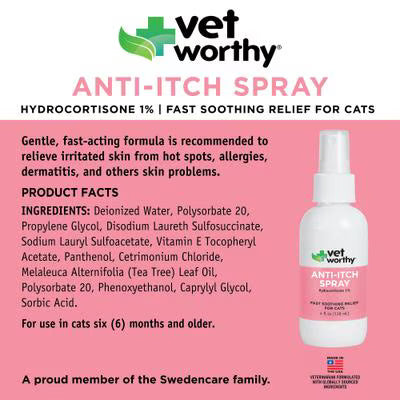 Vet Worthy Anti-Itch Spray Feline 4oz