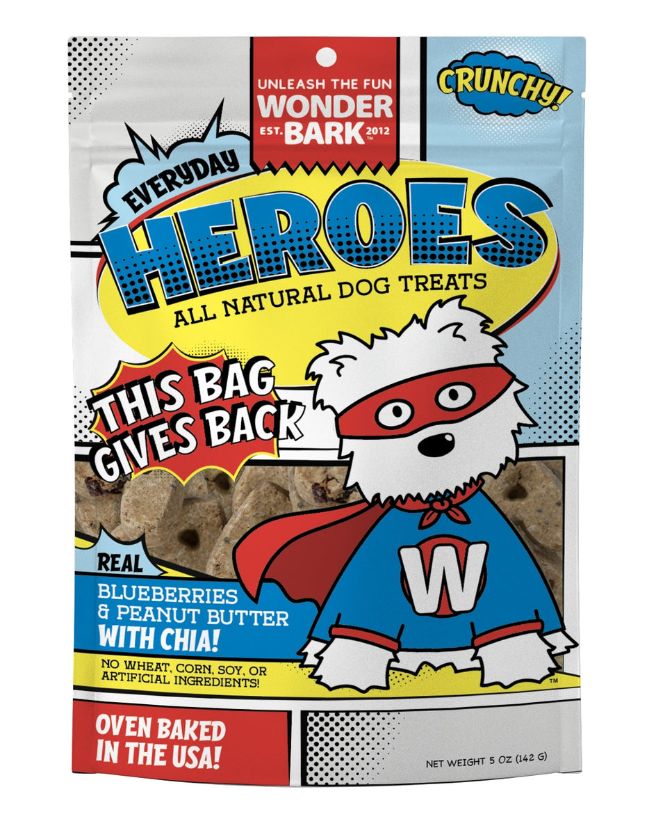 Wonder Bark Everyday Heroes - Blueberries + Peanut Butter 5oz.