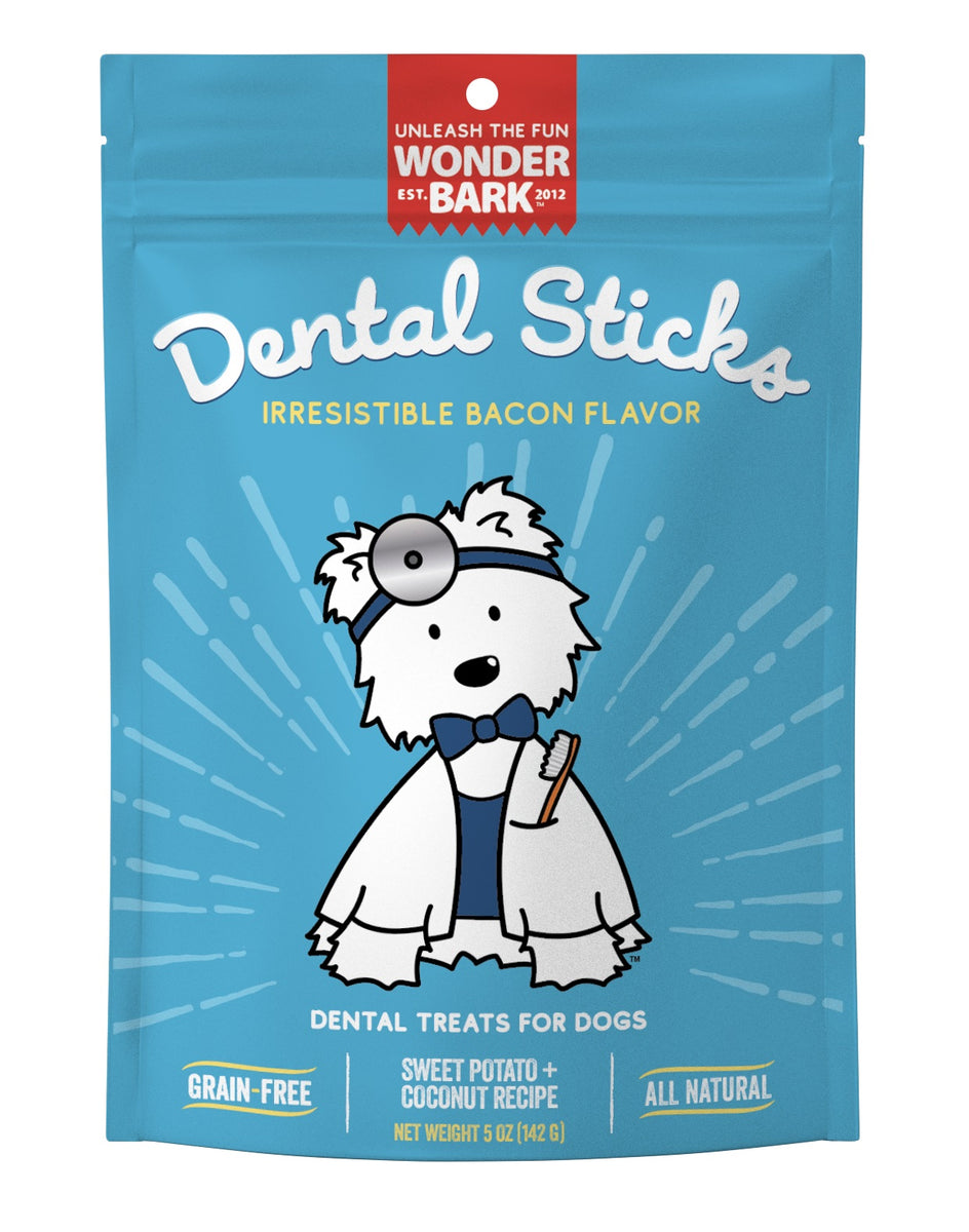 Wonder Bark Dental Sticks Bacon w/Sweet Potato 5oz.