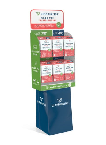 Wondercide collar/Spot on Floor display, 36ct dog & cat