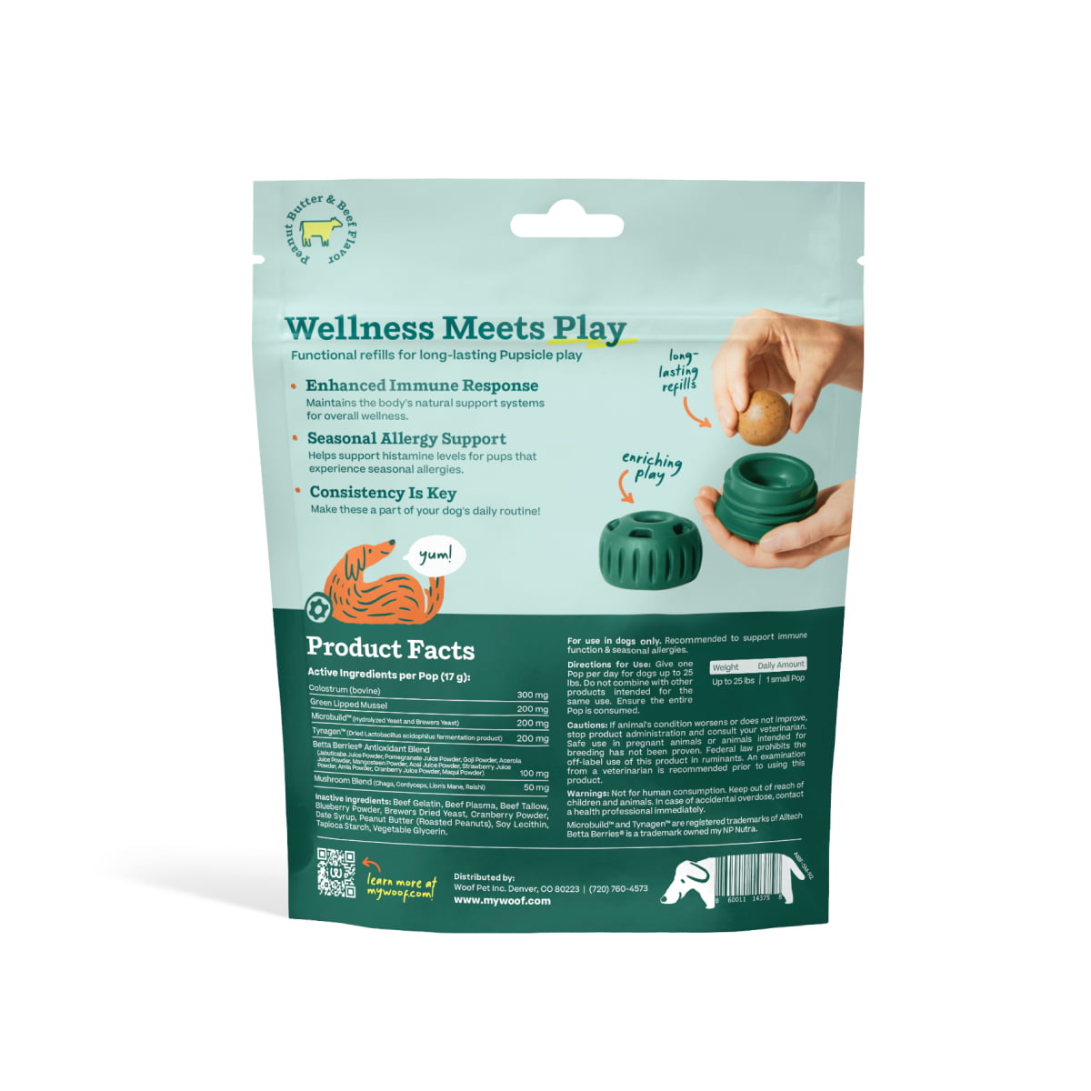 WOOF Allergy Support Wellness Pops Small