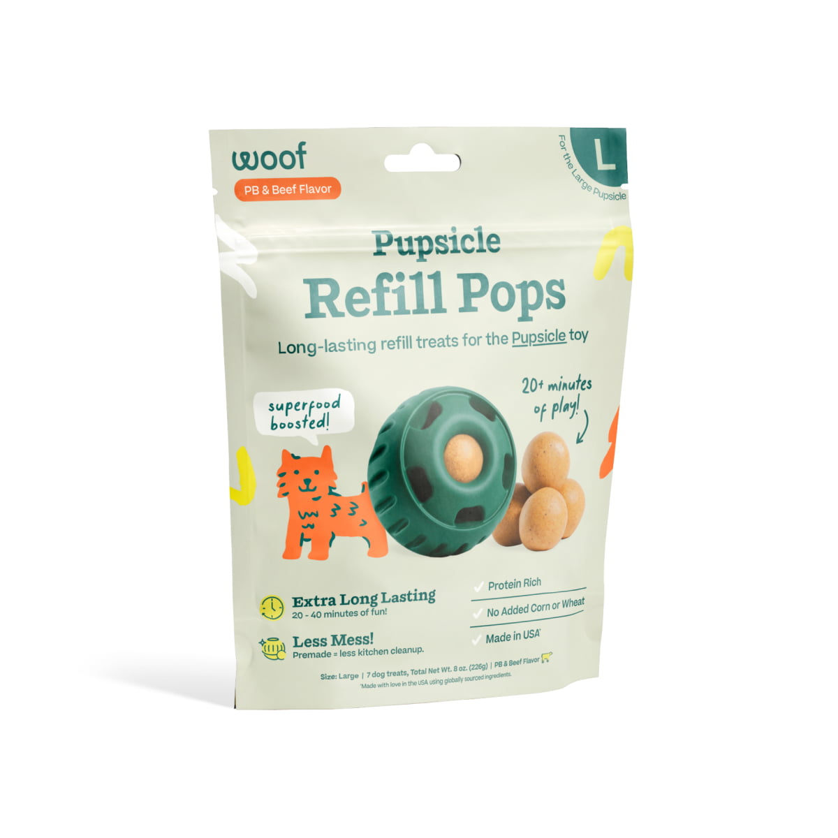 WOOF Beef Pops Large
