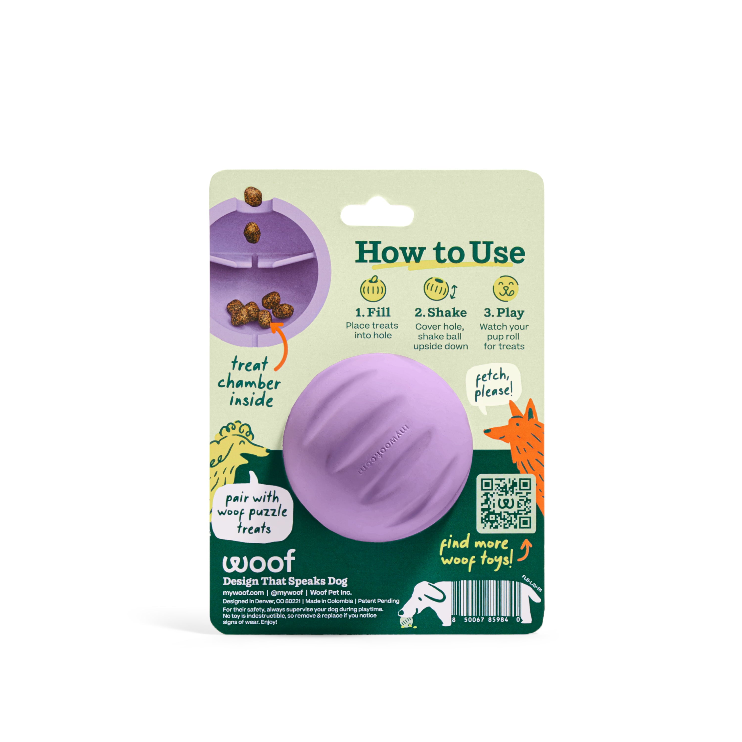 WOOF FlyBall Single Lavender