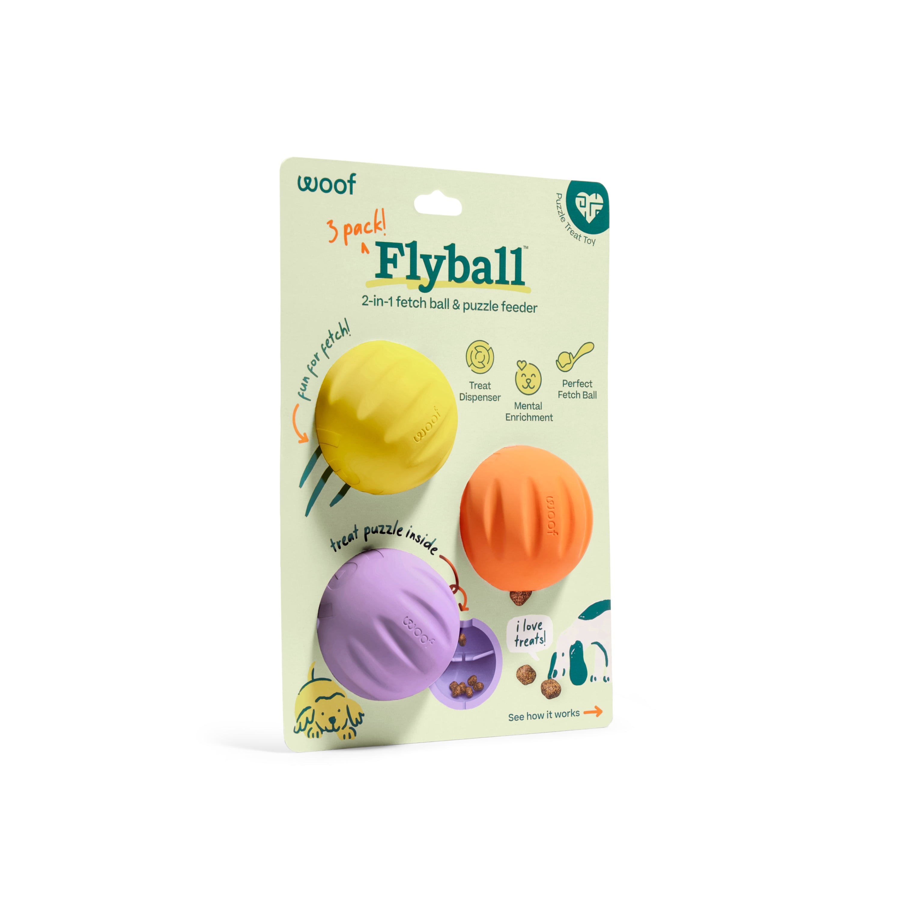 WOOF FlyBall 3pk
