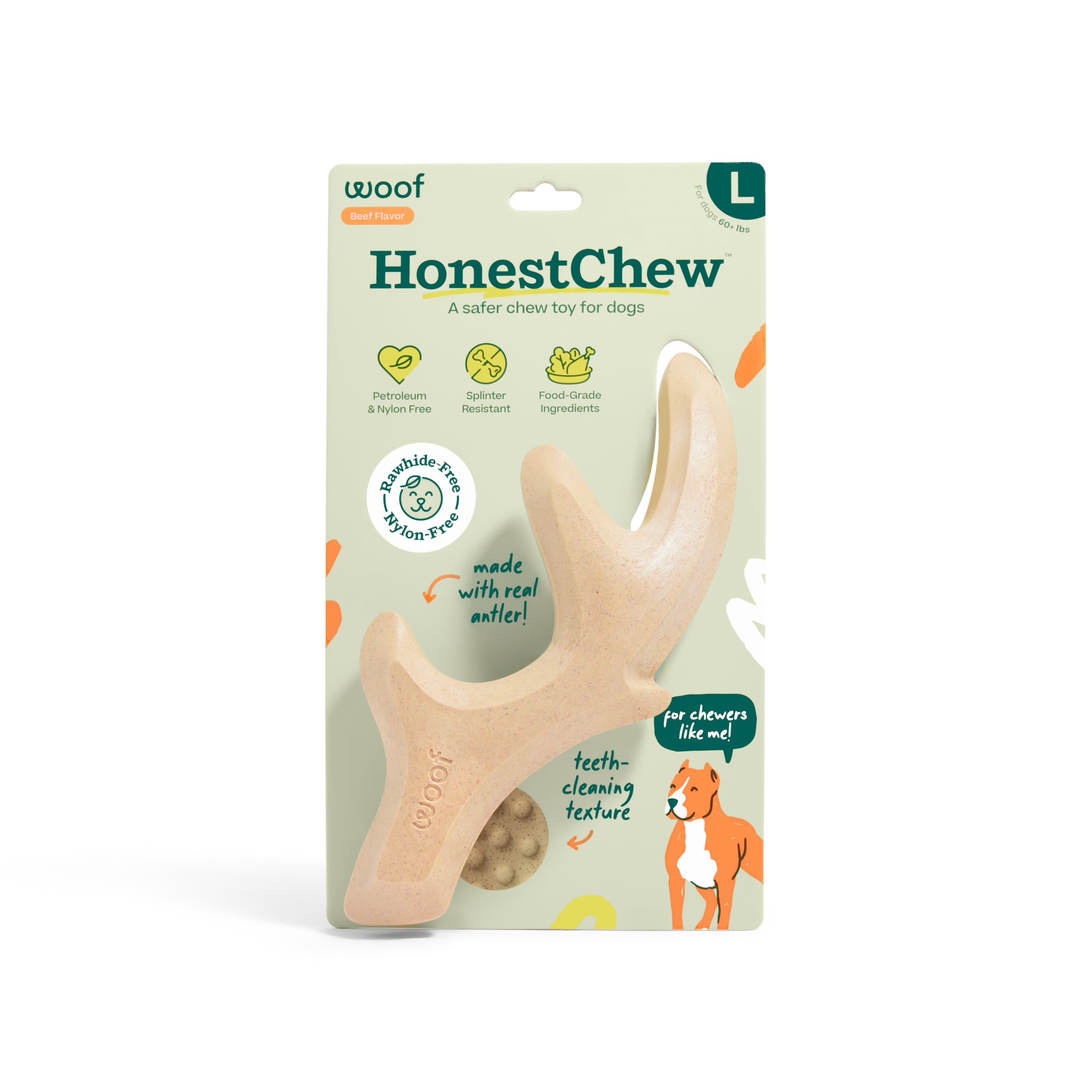 WOOF HonestChew Antler Chew Large