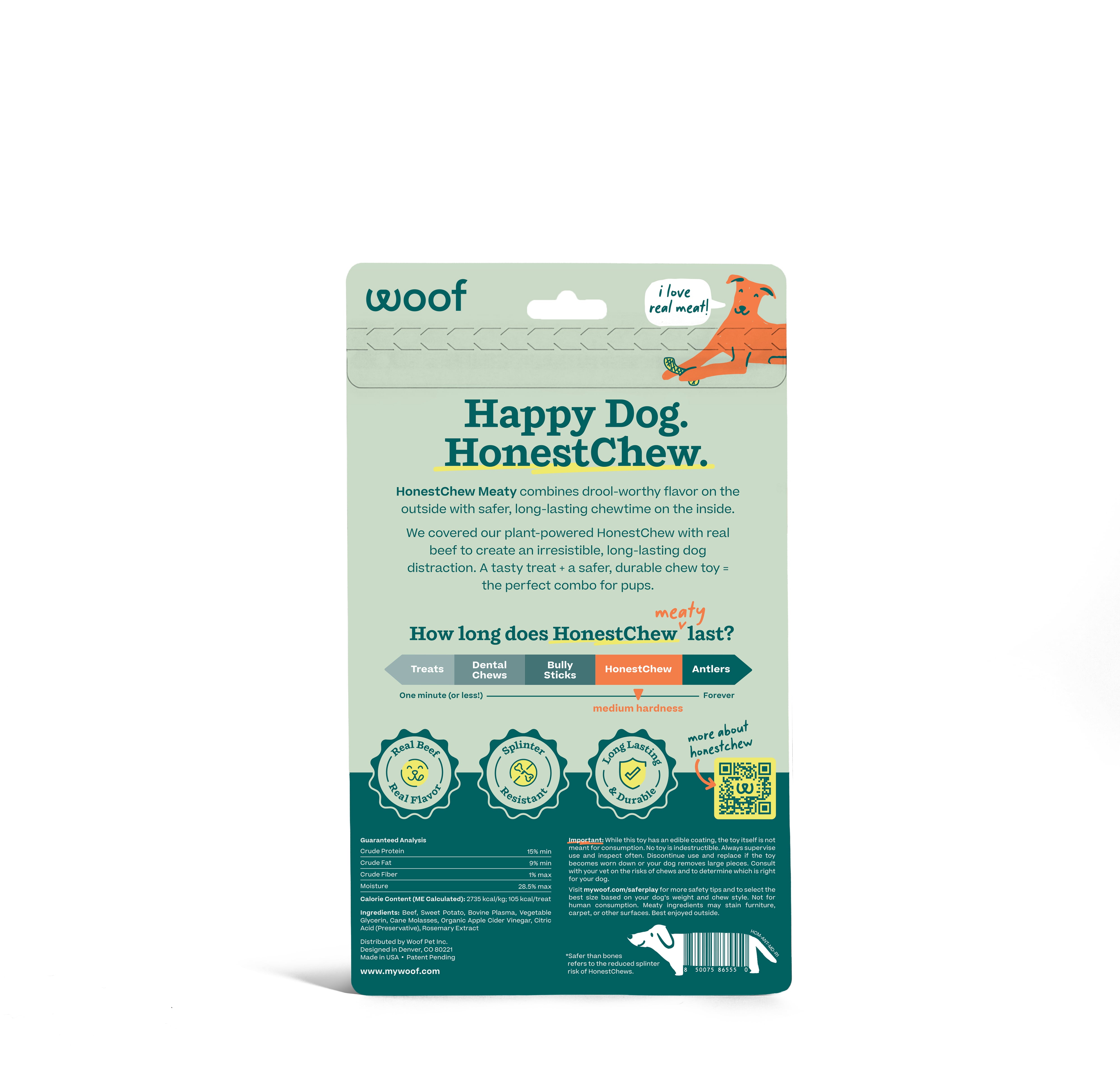 WOOF HonestChew Meaty Antler - Medium