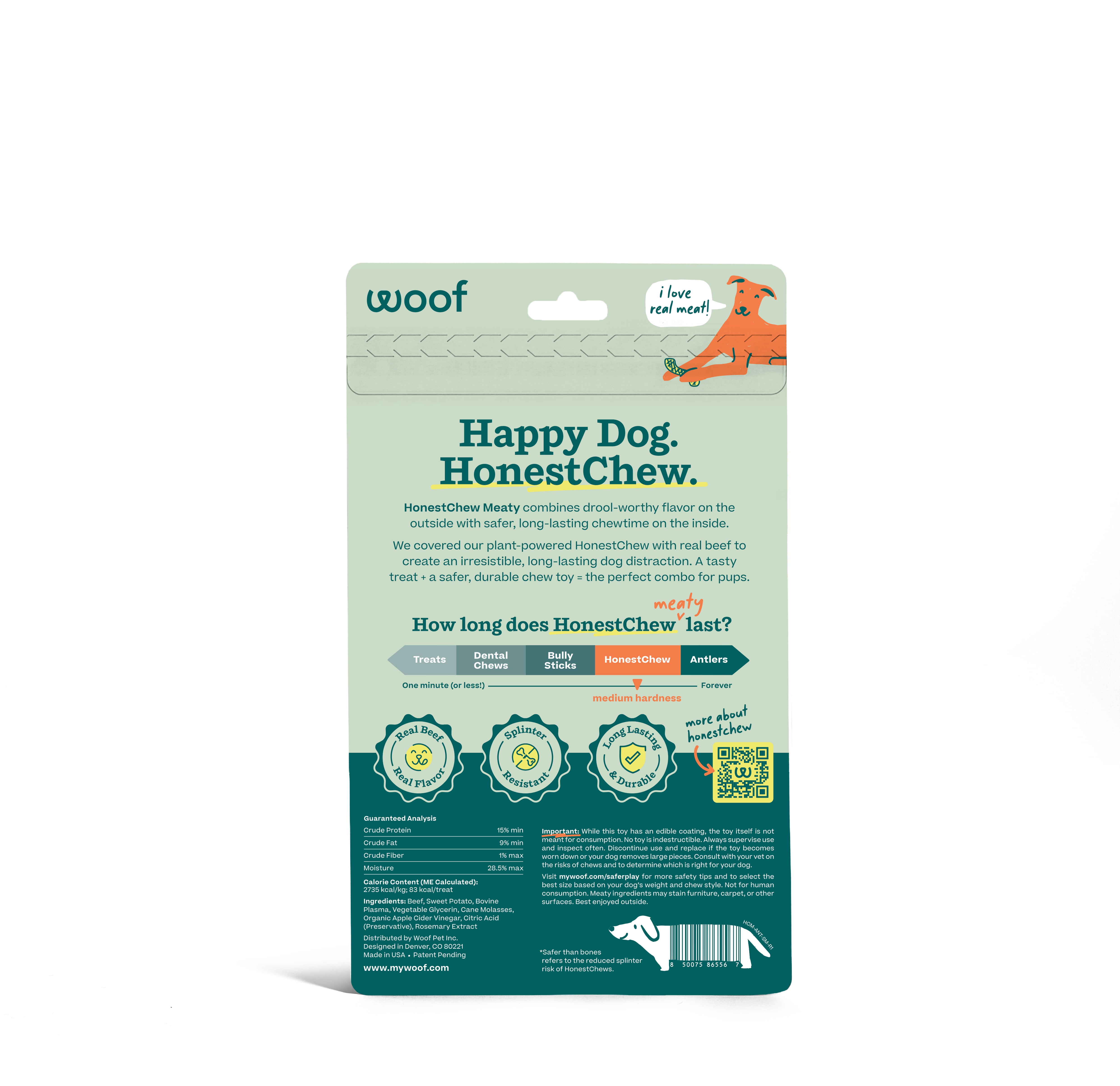 WOOF HonestChew Meaty Antler - Small