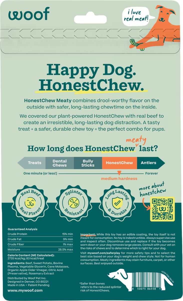 WOOF HonestChew Meaty YGnawt - Small