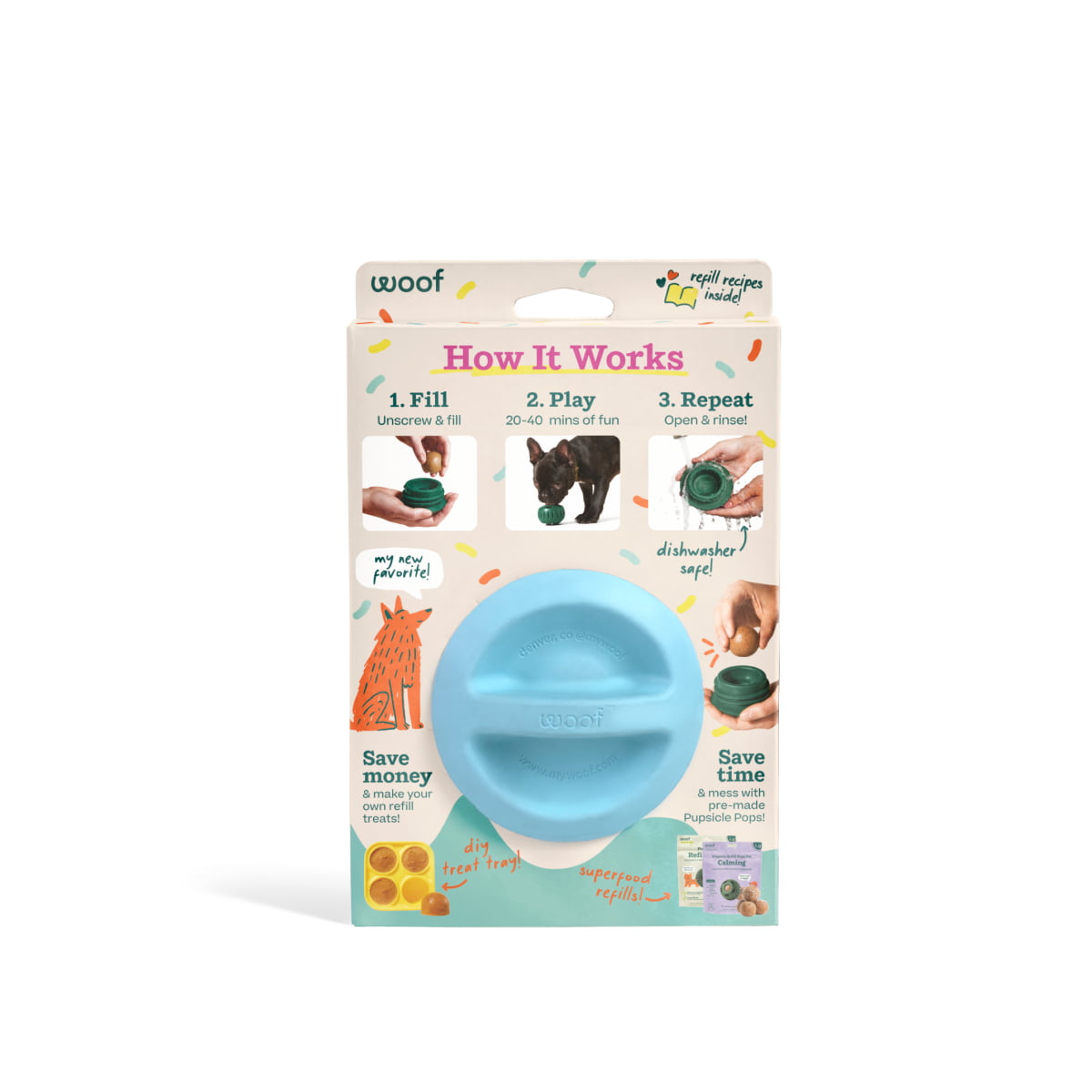 WOOF Pupsicle 'Birthday' Blue Large