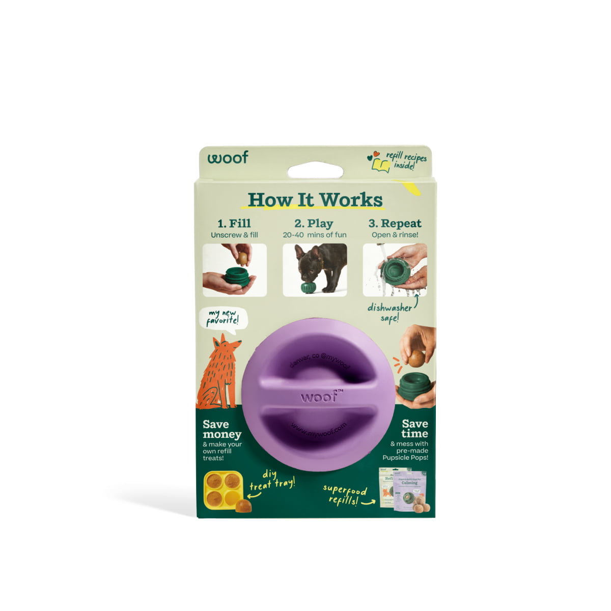 WOOF Pupsicle Lavender Large