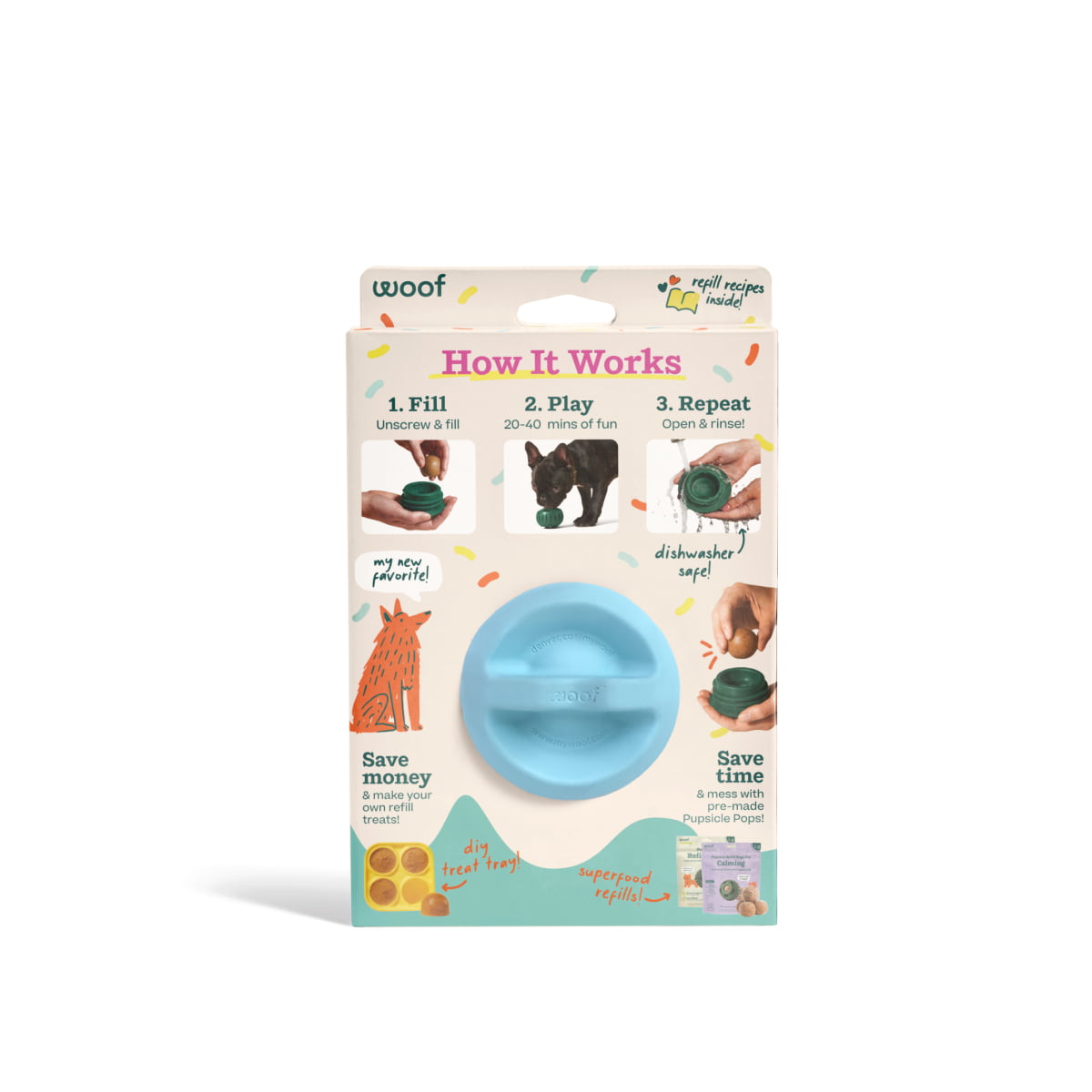 WOOF Pupsicle 'Birthday' Blue Small