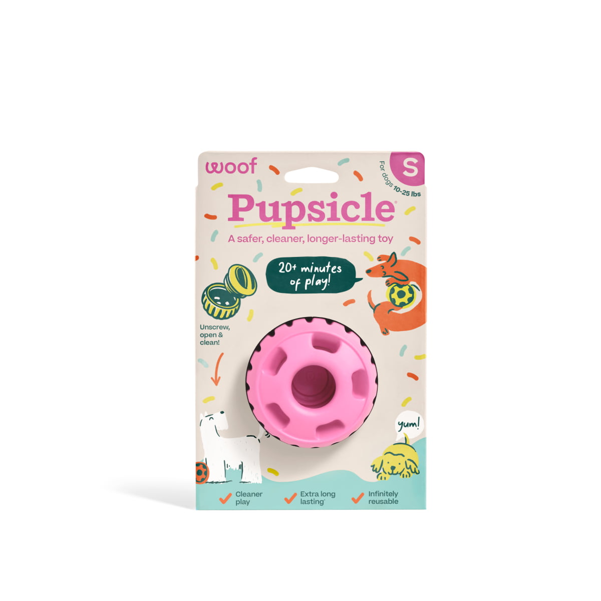 WOOF Pupsicle 'Birthday' Pink Small