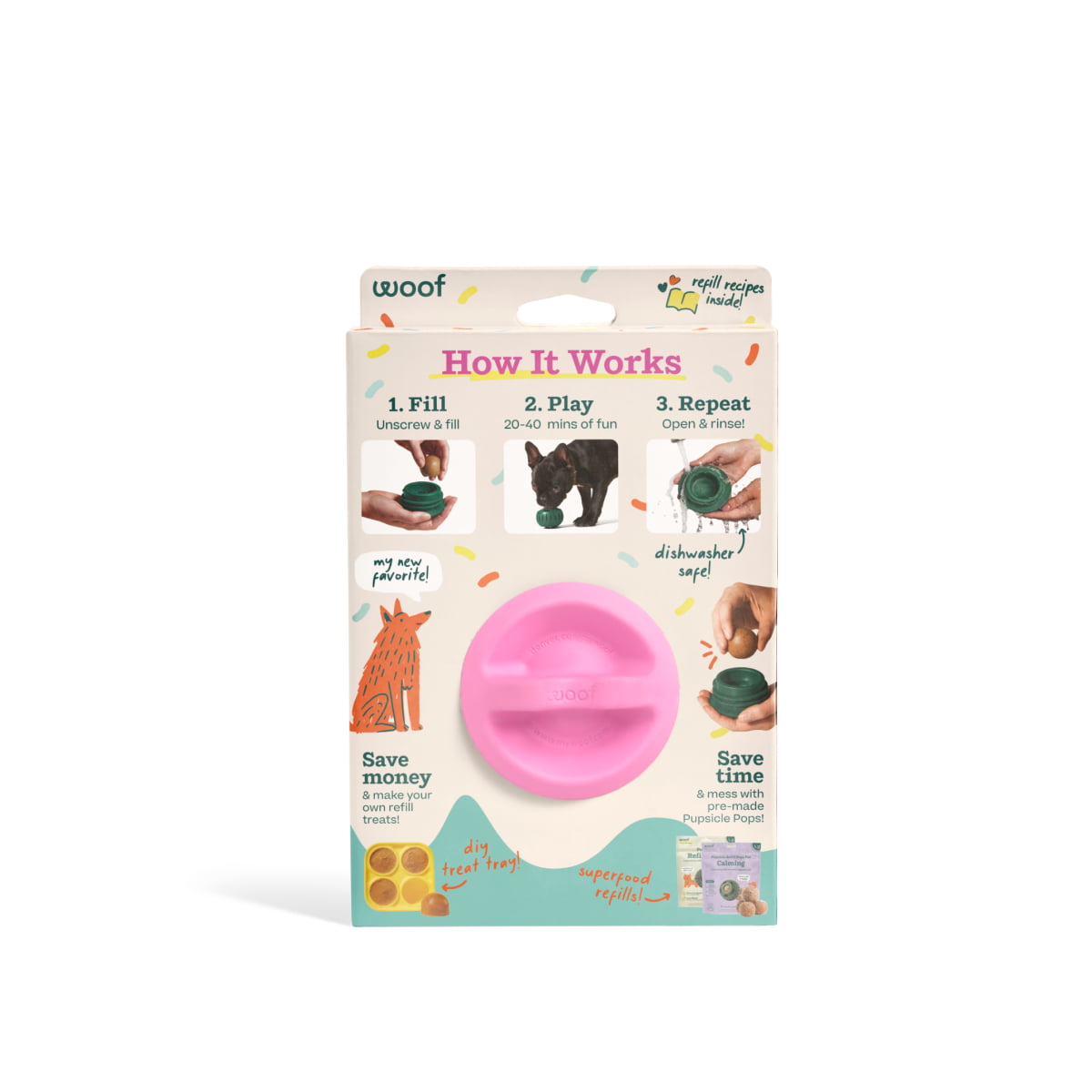 WOOF Pupsicle 'Birthday' Pink Small