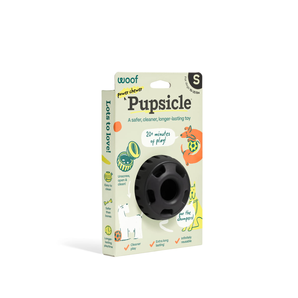 WOOF Pupsicle 'Power Chewer' Black Small
