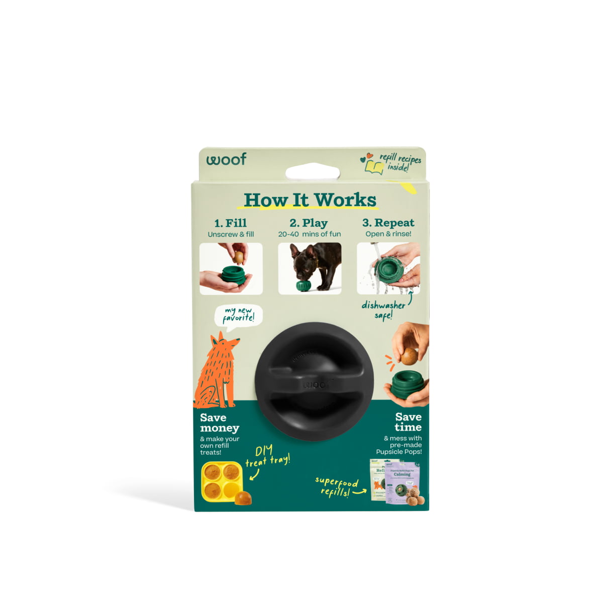 WOOF Pupsicle 'Power Chewer' Black Small