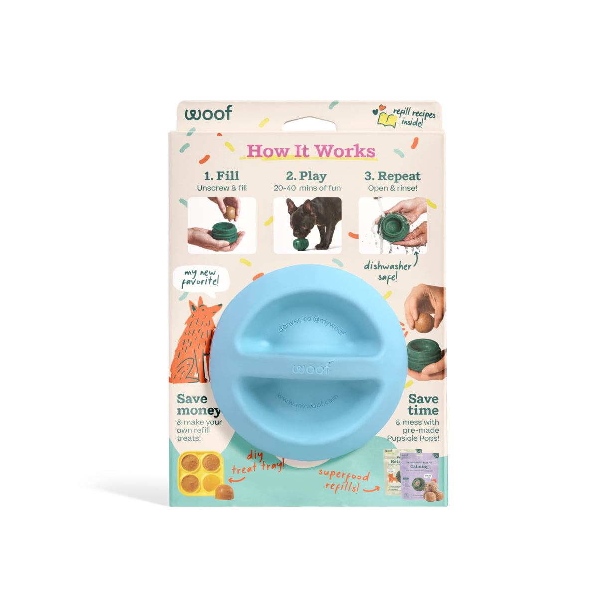 WOOF Pupsicle 'Birthday' Blue XL