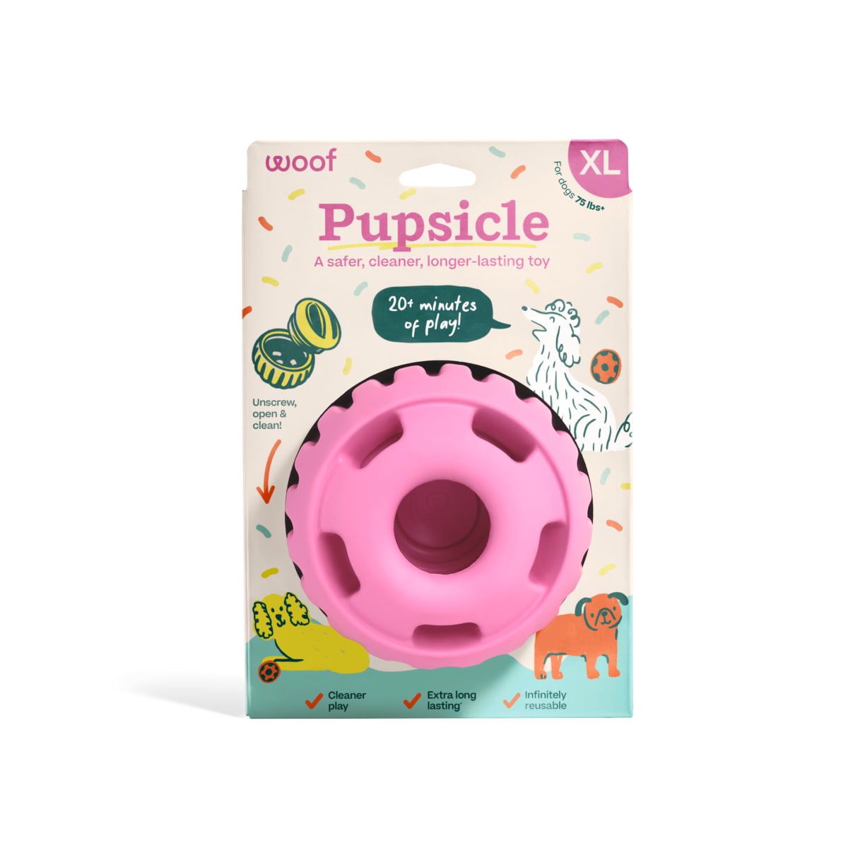 WOOF Pupsicle 'Birthday' Pink XL