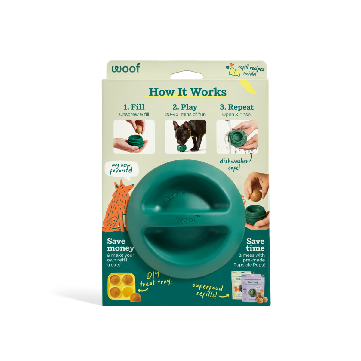 WOOF Pupsicle Green XL