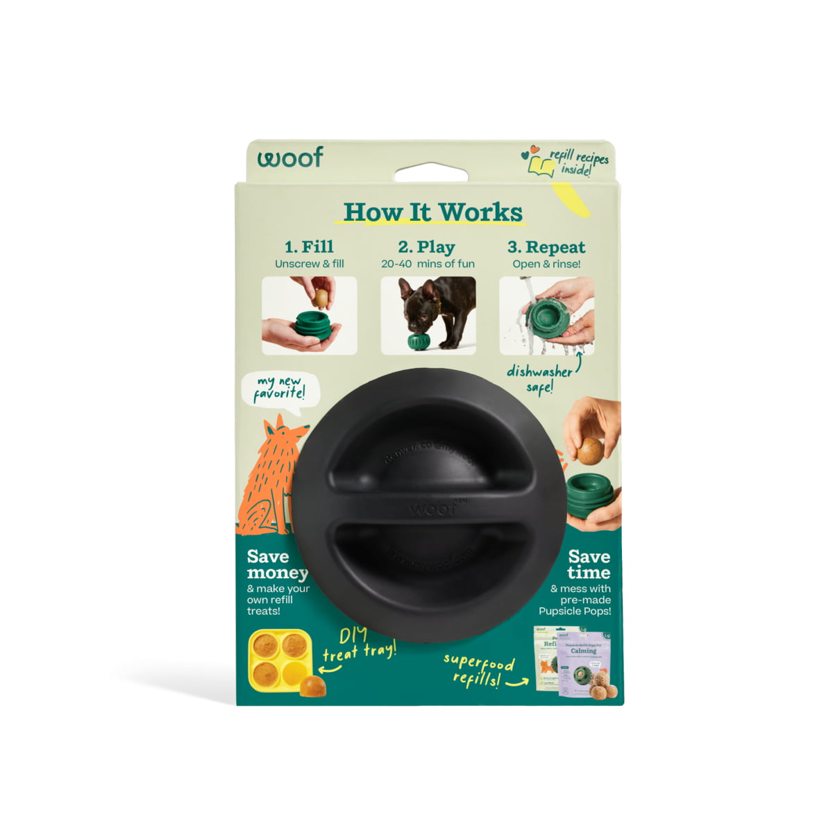 WOOF Pupsicle 'Power Chewer' Black XL