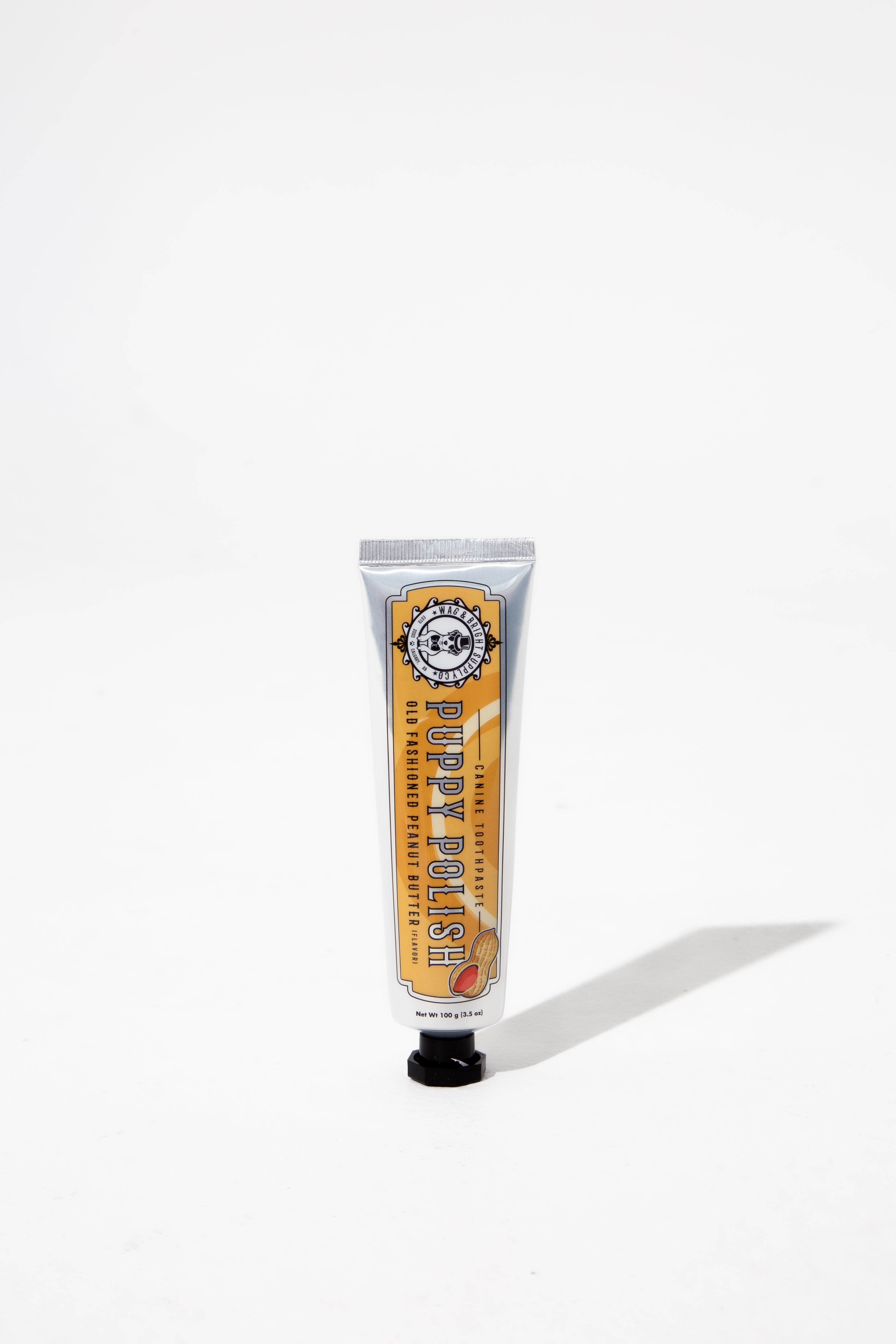 Wag & Bright Supply Co. Puppy Polish Natural Canine Toothpaste Old Fashioned Peanut Butter Flavor 3.5oz
